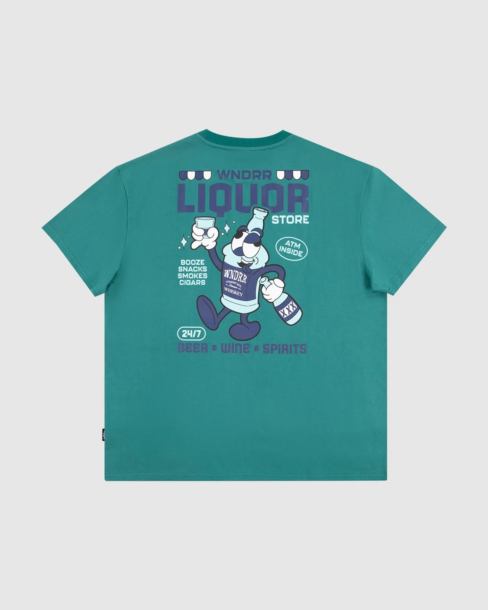 LIQUOR BOX FIT TEE - DARK TEAL sold by WNDRR