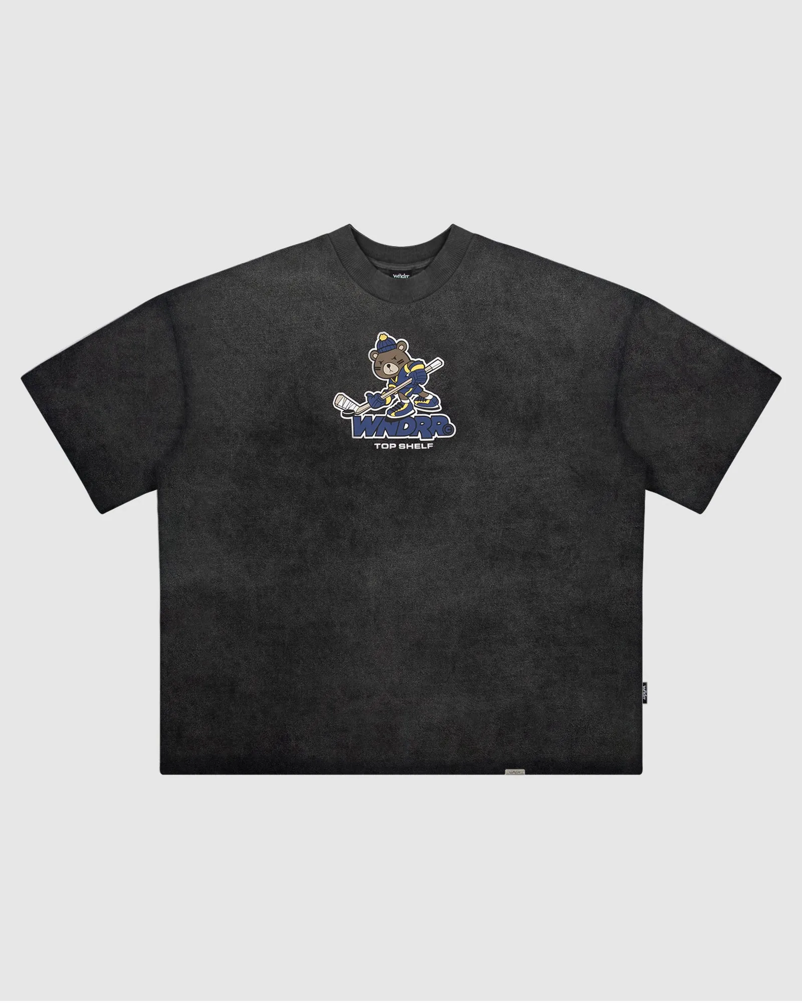 TOP SHELF HEAVY WEIGHT TEE - WASHED BLACK sold by WNDRR