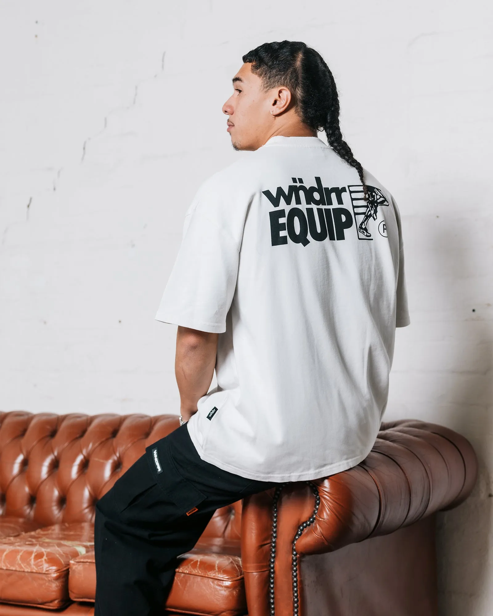 EQUIP HEAVY WEIGHT TEE - WASHED WHITE sold by WNDRR product image thumbnail 2