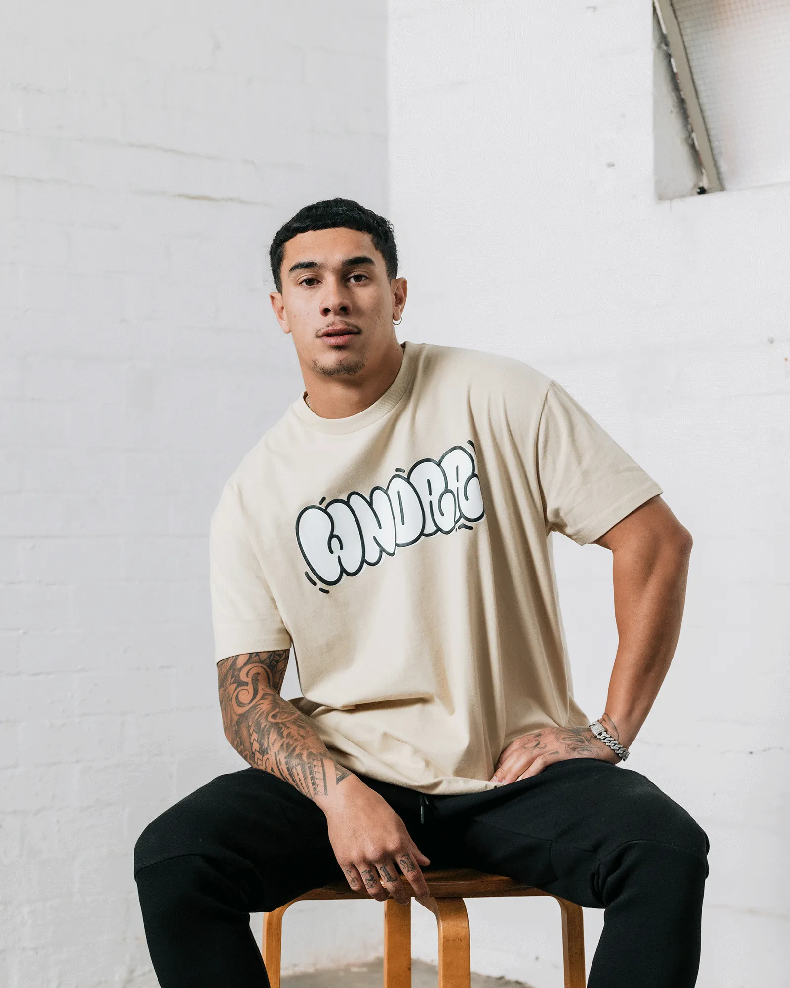 BLISS BOX FIT TEE - TAN sold by WNDRR product image thumbnail 4