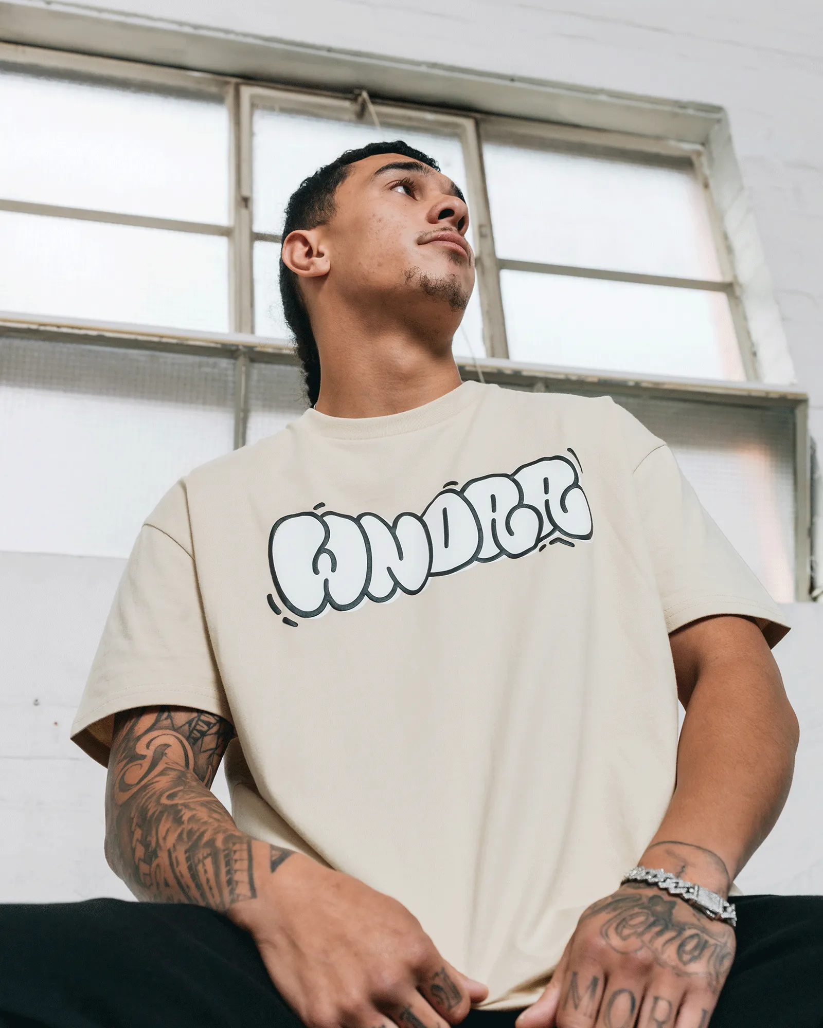 BLISS BOX FIT TEE - TAN sold by WNDRR product image thumbnail 2