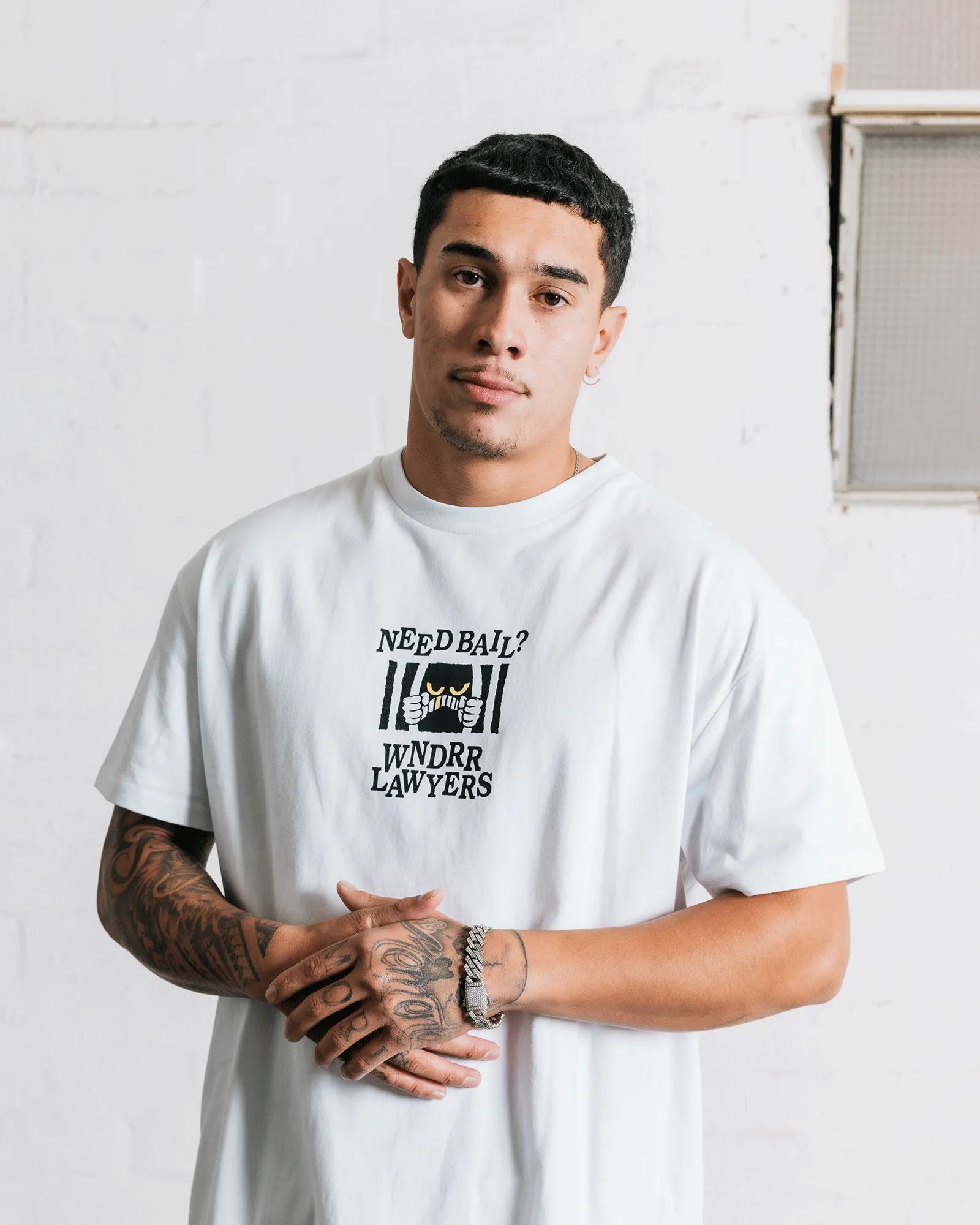 BAIL BOX FIT TEE - WHITE sold by WNDRR product image thumbnail 4