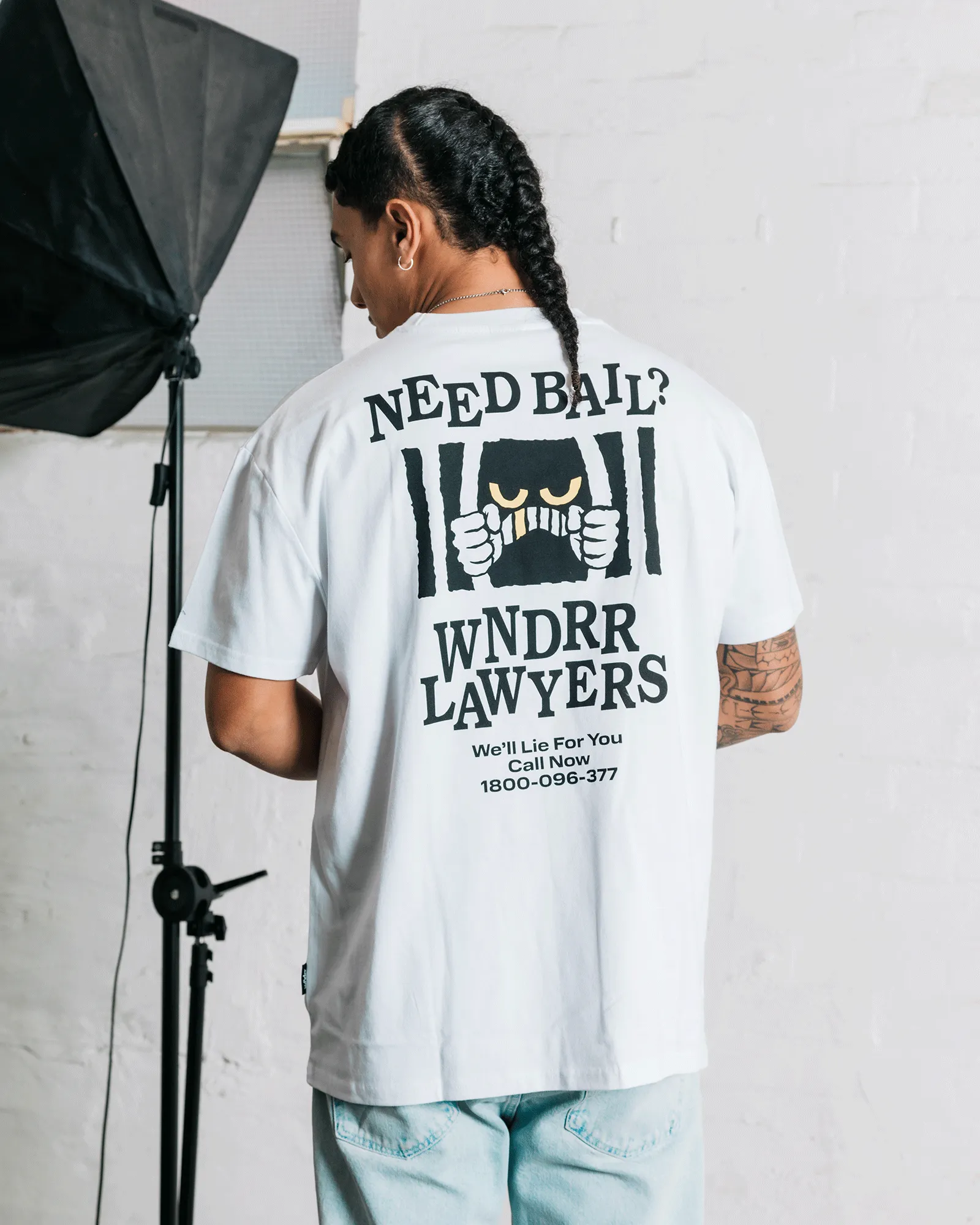 BAIL BOX FIT TEE - WHITE sold by WNDRR product image thumbnail 2