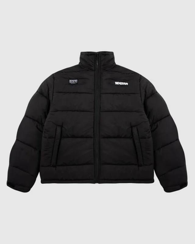 HALO PUFFER JACKET - BLACK sold by WNDRR