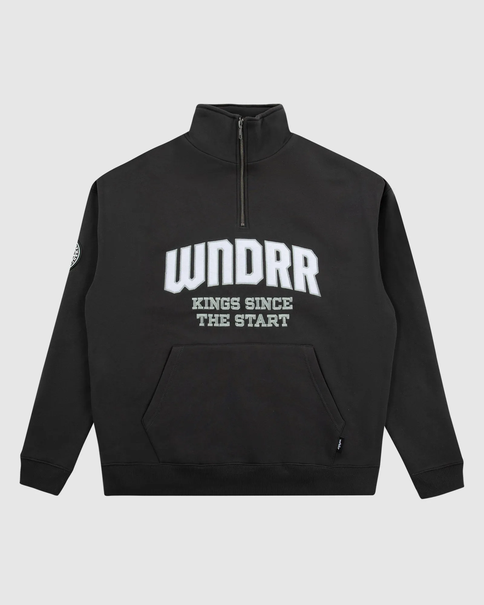 UNRIVALLED 1/4 ZIP SWEAT - FADED BLACK sold by WNDRR