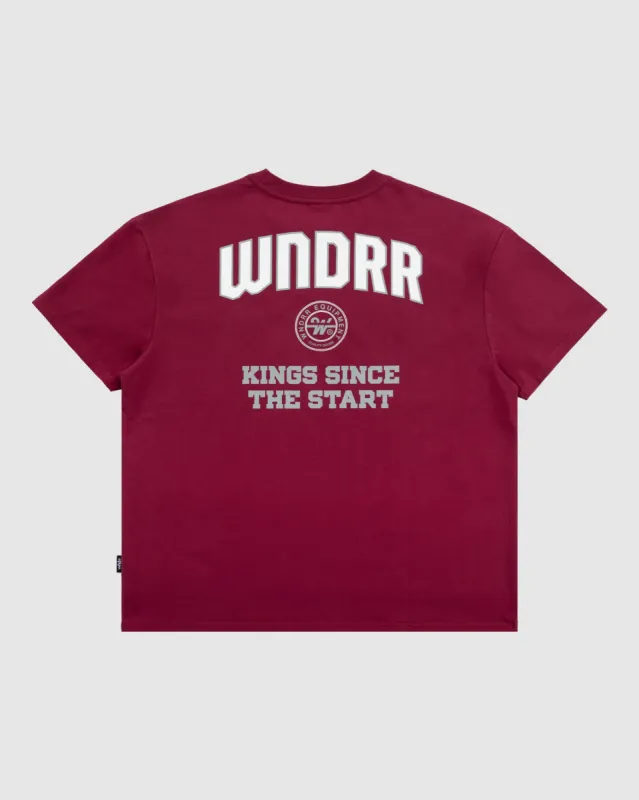 MAJOR BOX FIT TEE - BLOOD RED sold by WNDRR