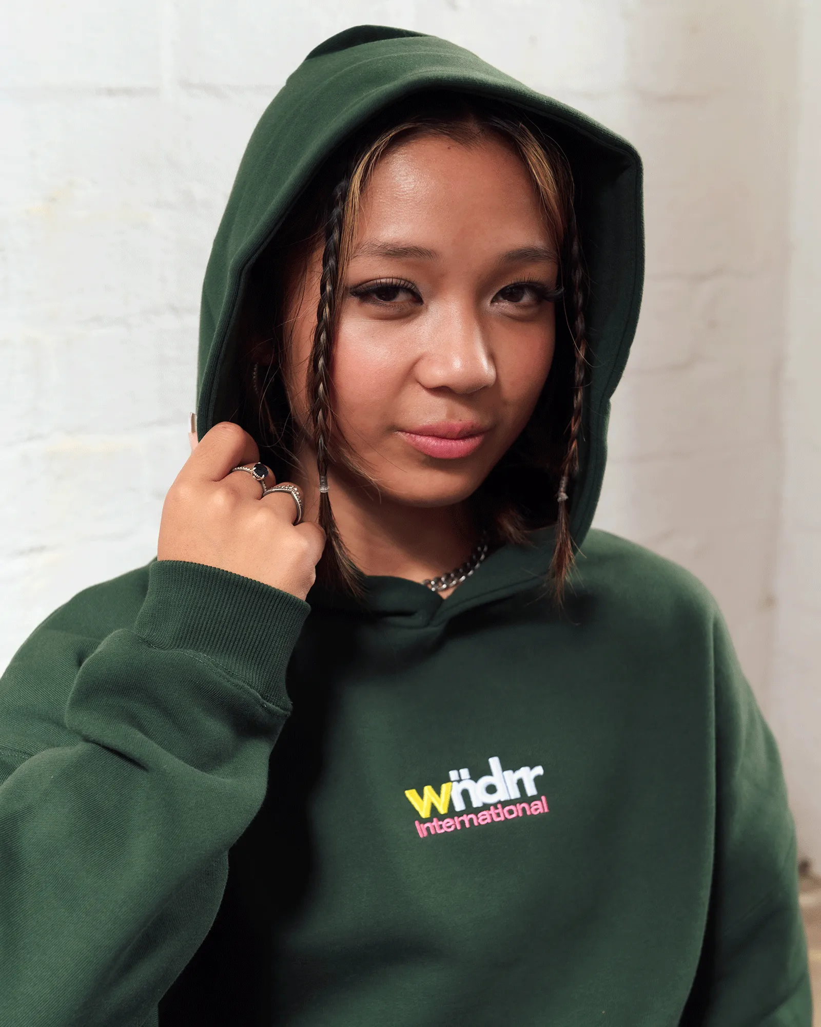 INT HOOD SWEAT - FOREST GREEN sold by WNDRR product image thumbnail 2