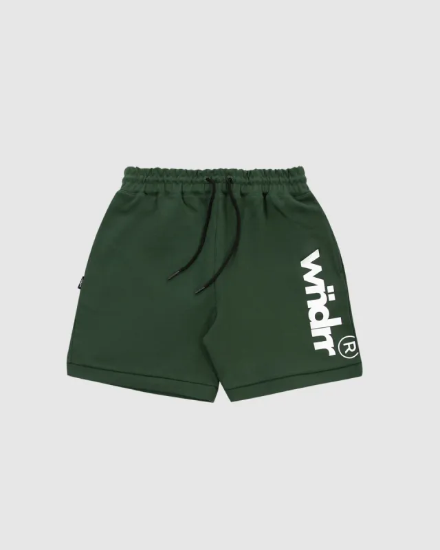 OFFCUT TECH TRACKSHORT - FOREST GREEN sold by WNDRR