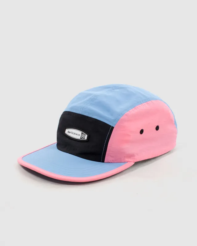 ROTHMAN 5 PANEL CAP - BLACK/PINK/BLUE sold by WNDRR