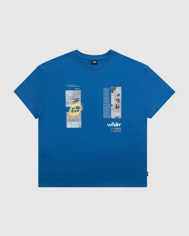 ANARCHY BOX FIT TEE - COBALT BLUE sold by WNDRR
