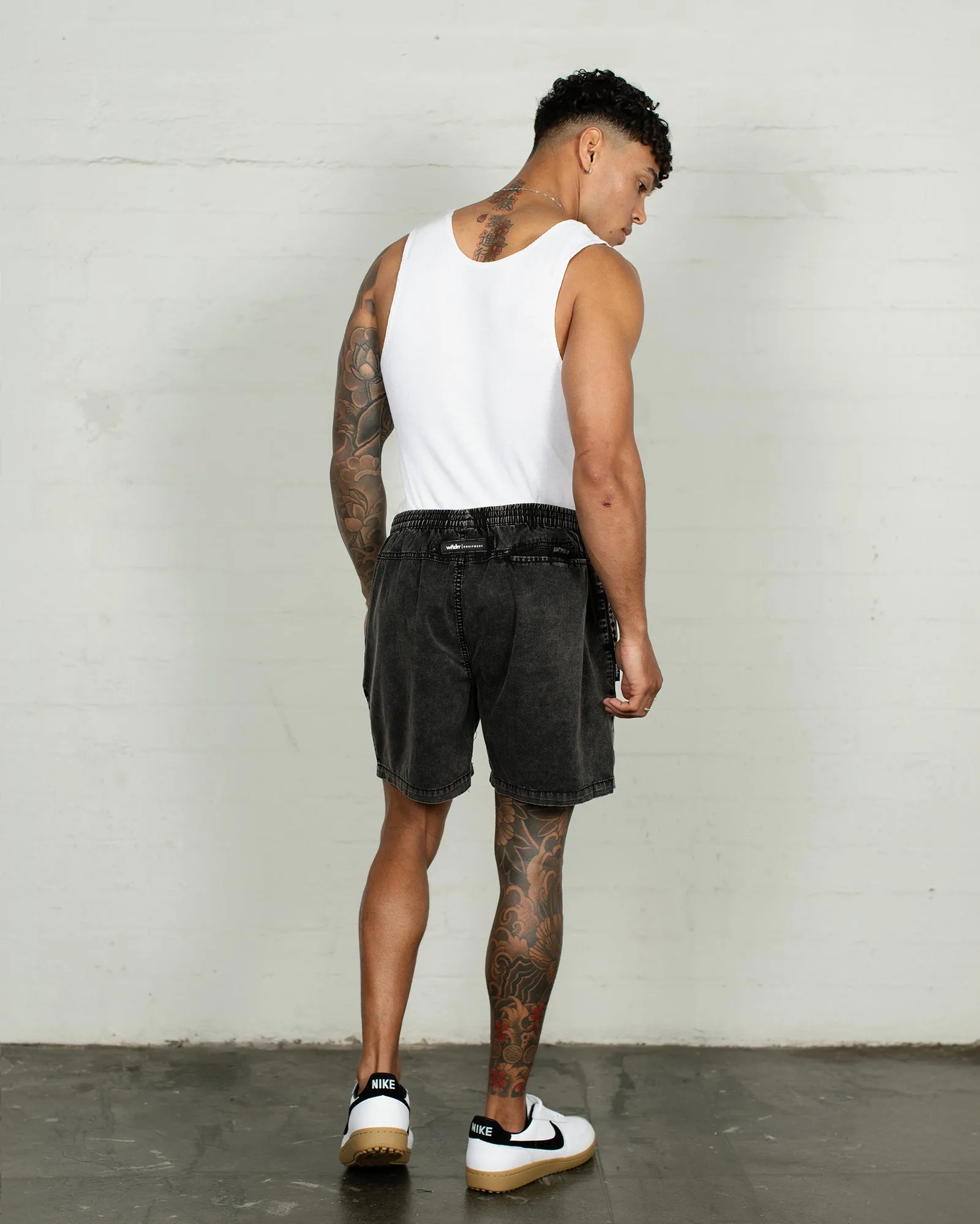OFFEND BEACH SHORT - WASHED BLACK sold by WNDRR product image thumbnail 4
