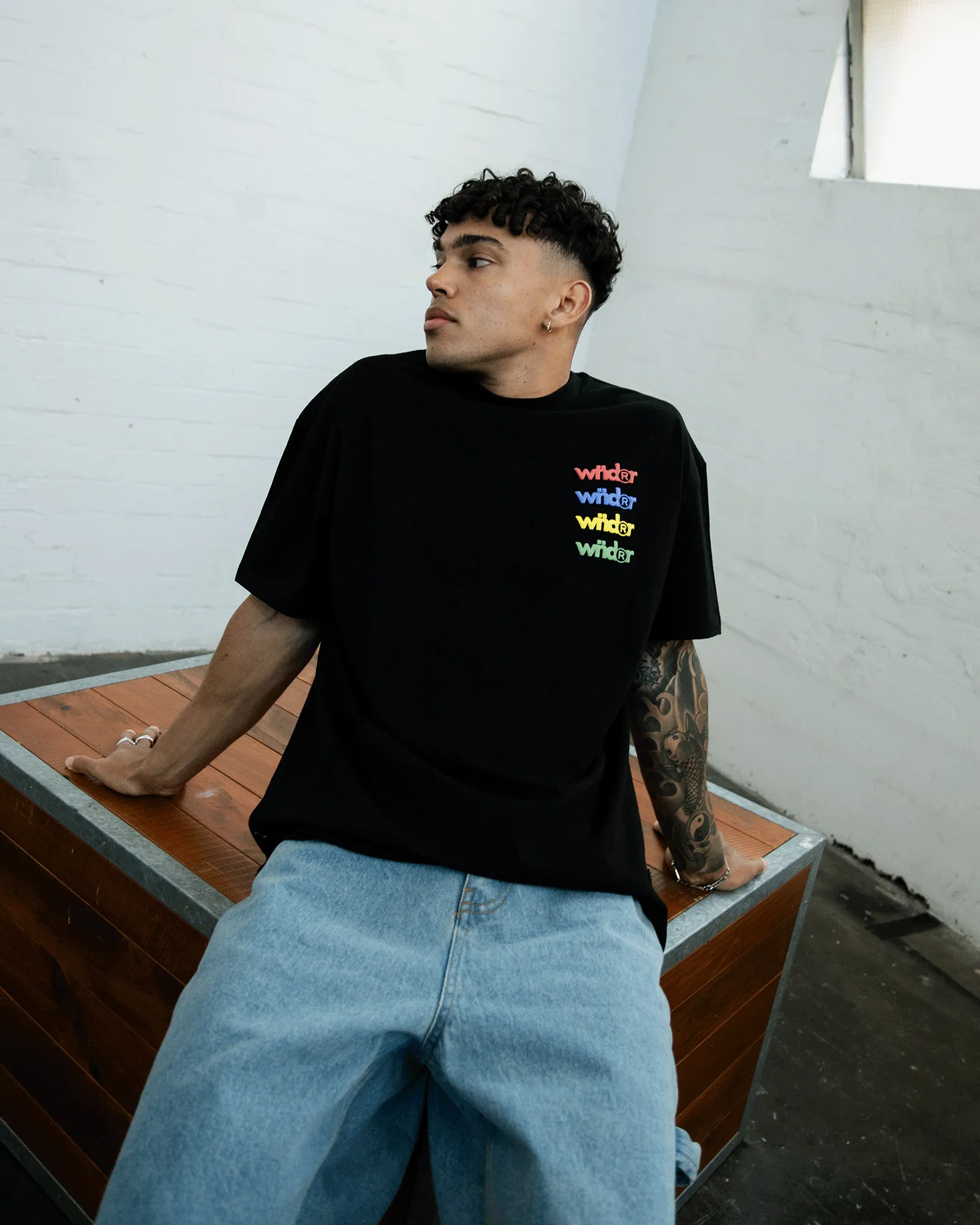 SOURCE BOX FIT TEE - BLACK sold by WNDRR product image thumbnail 4