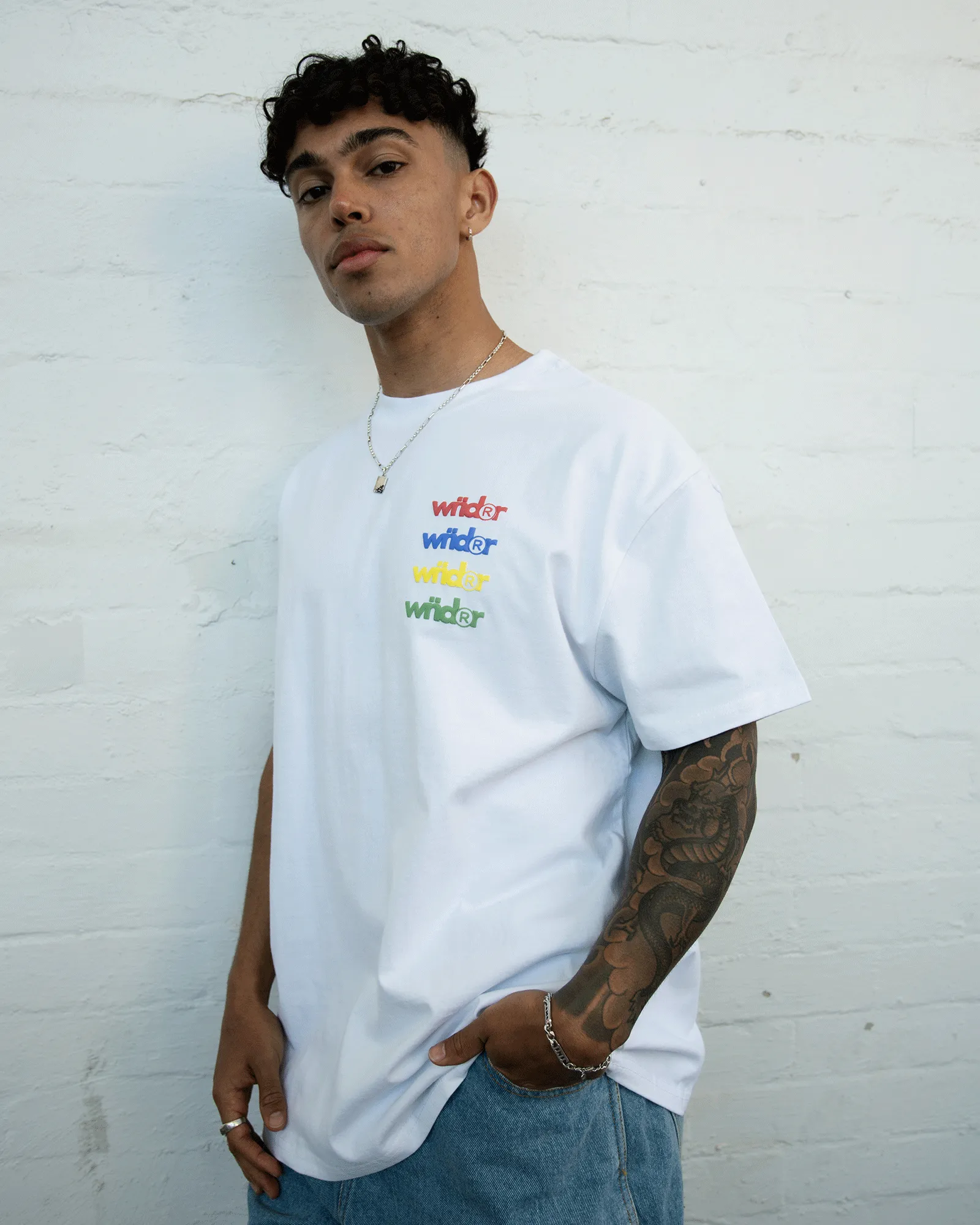 SOURCE BOX FIT TEE - WHITE sold by WNDRR product image thumbnail 4