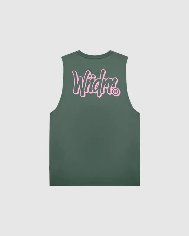 STARTER MUSCLE TOP - DARK GREEN made by WNDRR