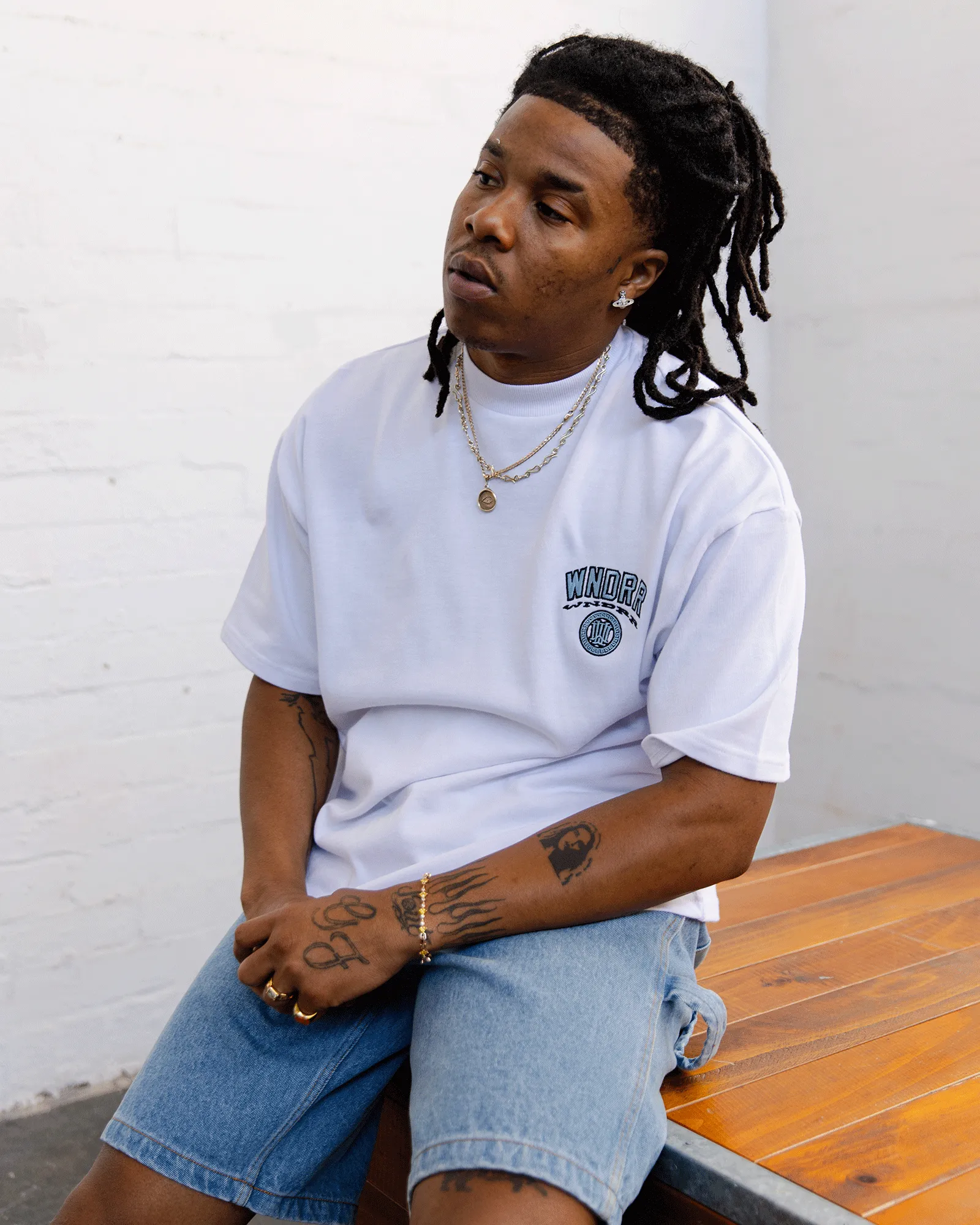 EMPORIUM HEAVY WEIGHT TEE - WHITE sold by WNDRR product image thumbnail 4