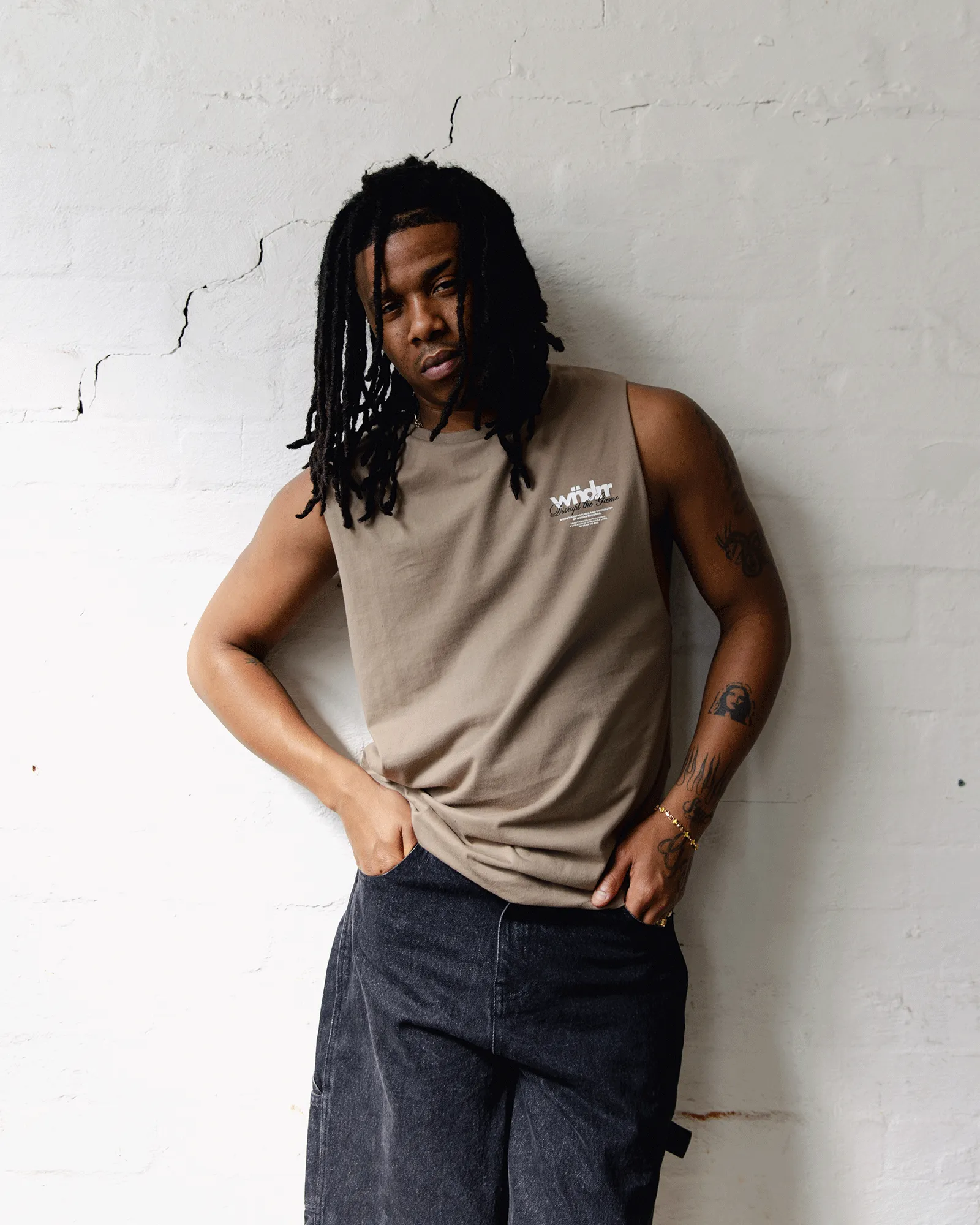 DISRUPT MUSCLE TOP - TAUPE sold by WNDRR product image thumbnail 4