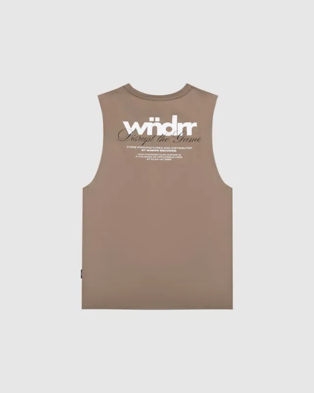 DISRUPT MUSCLE TOP - TAUPE sold by WNDRR