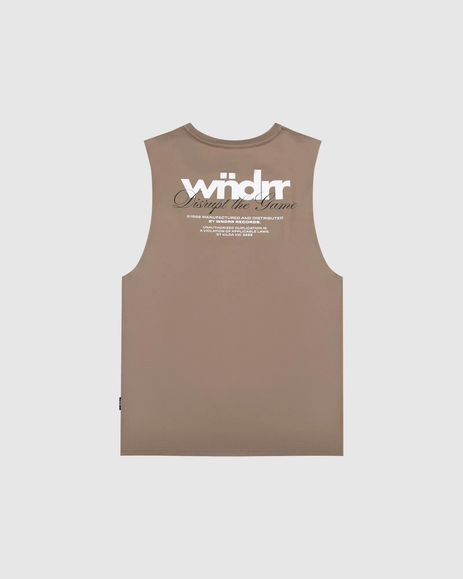 DISRUPT MUSCLE TOP - TAUPE sold by WNDRR
