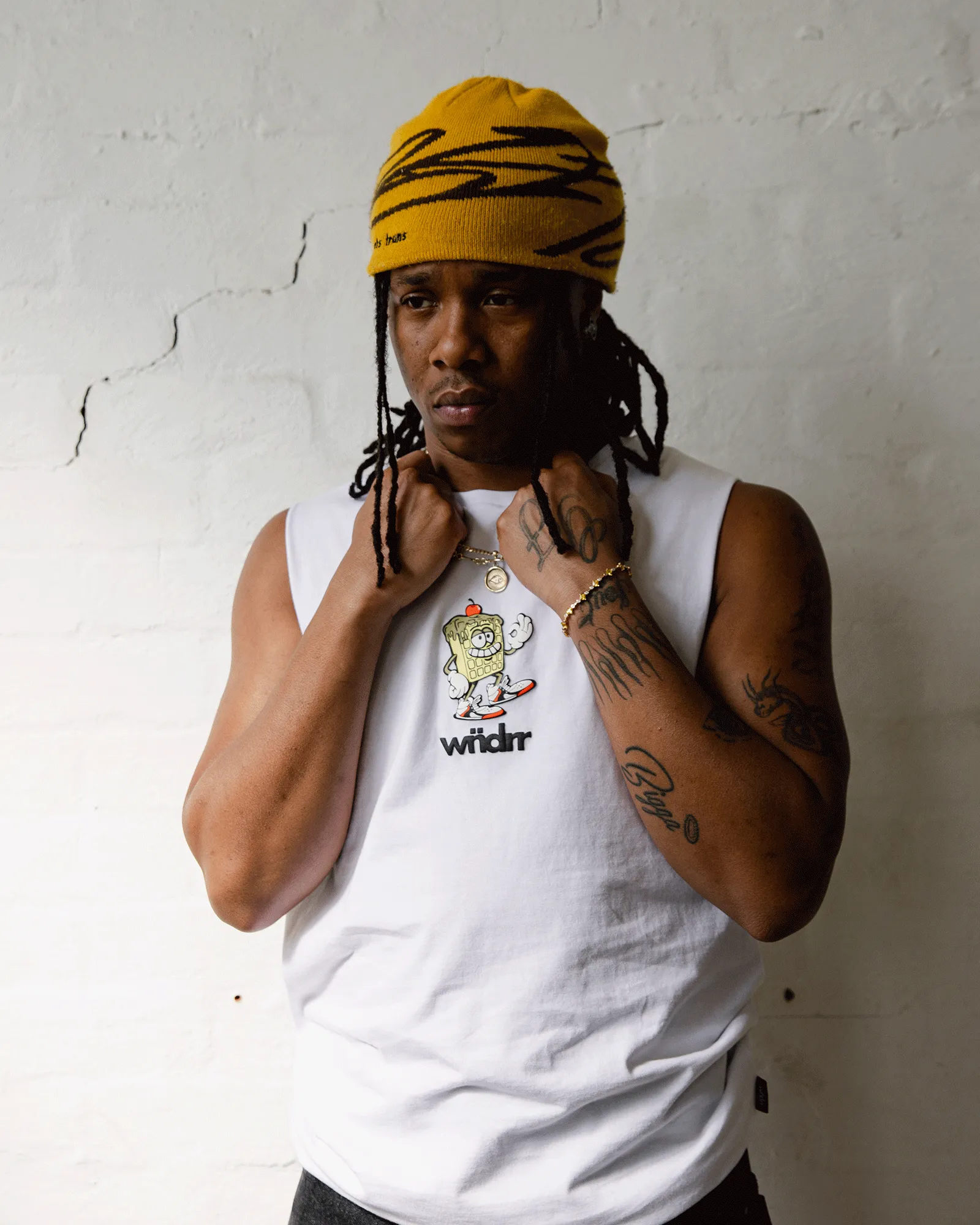 WAFFLE HOUSE MUSCLE TOP - WHITE sold by WNDRR product image thumbnail 4