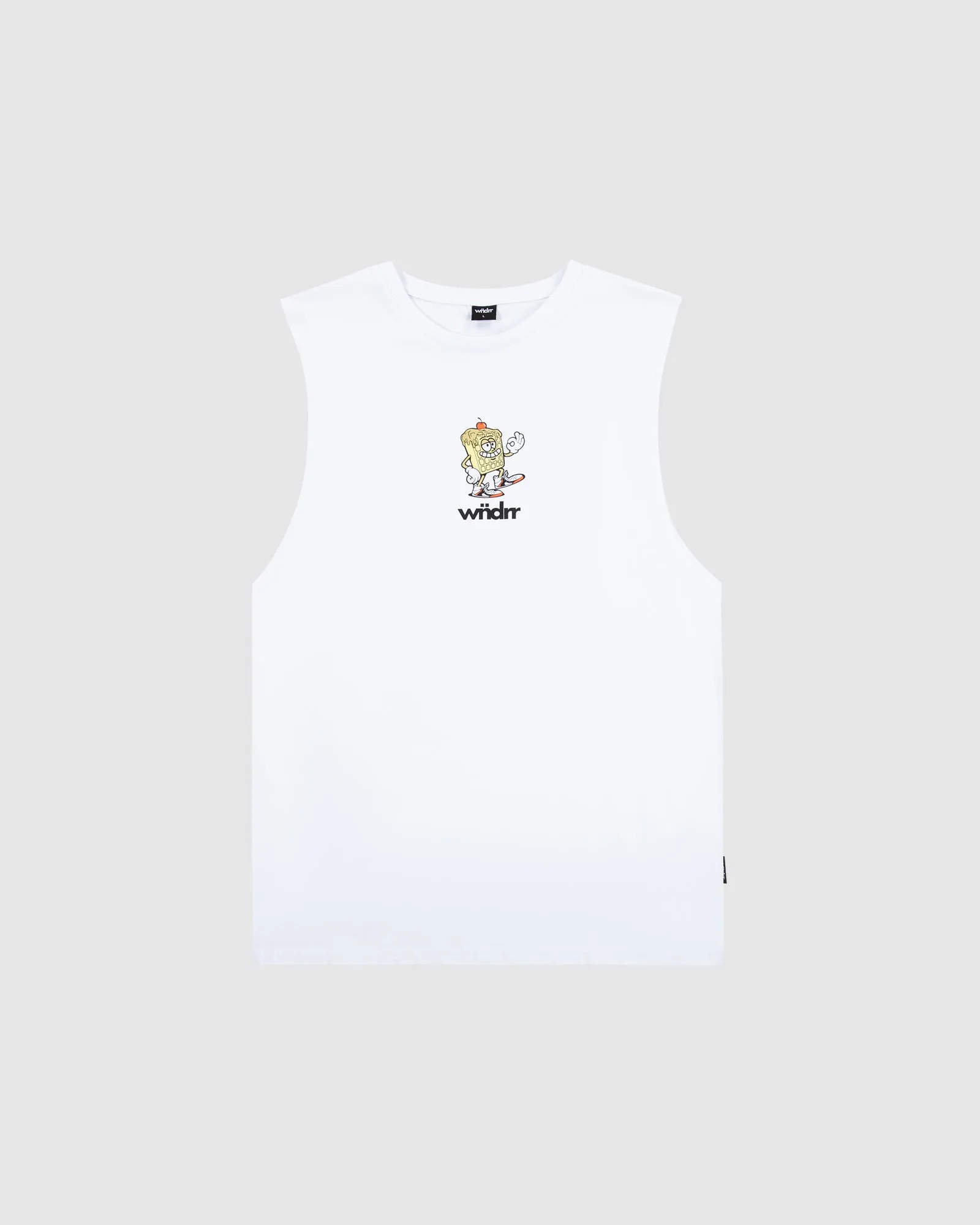WAFFLE HOUSE MUSCLE TOP - WHITE sold by WNDRR product image thumbnail 3