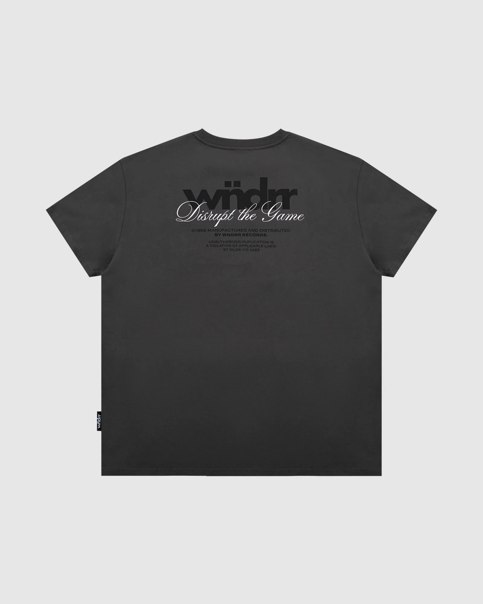 DISRUPT BOX FIT TEE - FADED BLACK sold by WNDRR