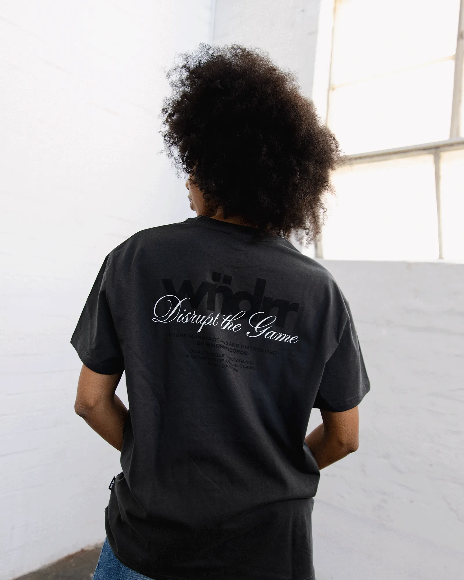 DISRUPT BOX FIT TEE - FADED BLACK sold by WNDRR product image thumbnail 5