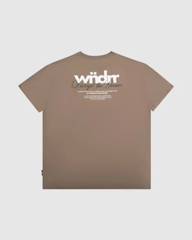DISRUPT BOX FIT TEE - TAUPE sold by WNDRR