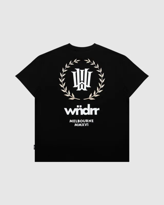 EMPEROR BOX FIT TEE - BLACK sold by WNDRR