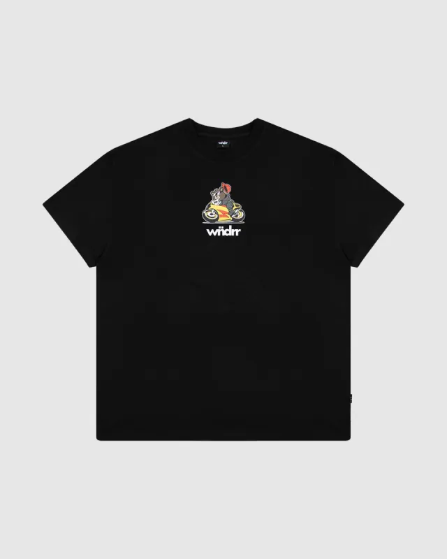 BIKER BOX FIT TEE - BLACK sold by WNDRR