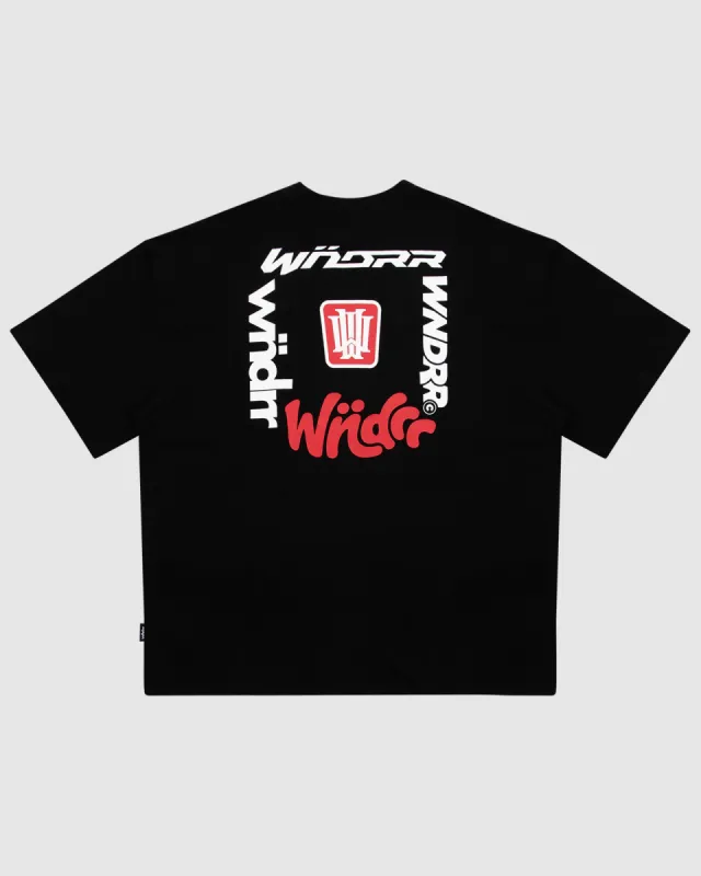 ALL OUT HEAVY WEIGHT TEE - BLACK sold by WNDRR