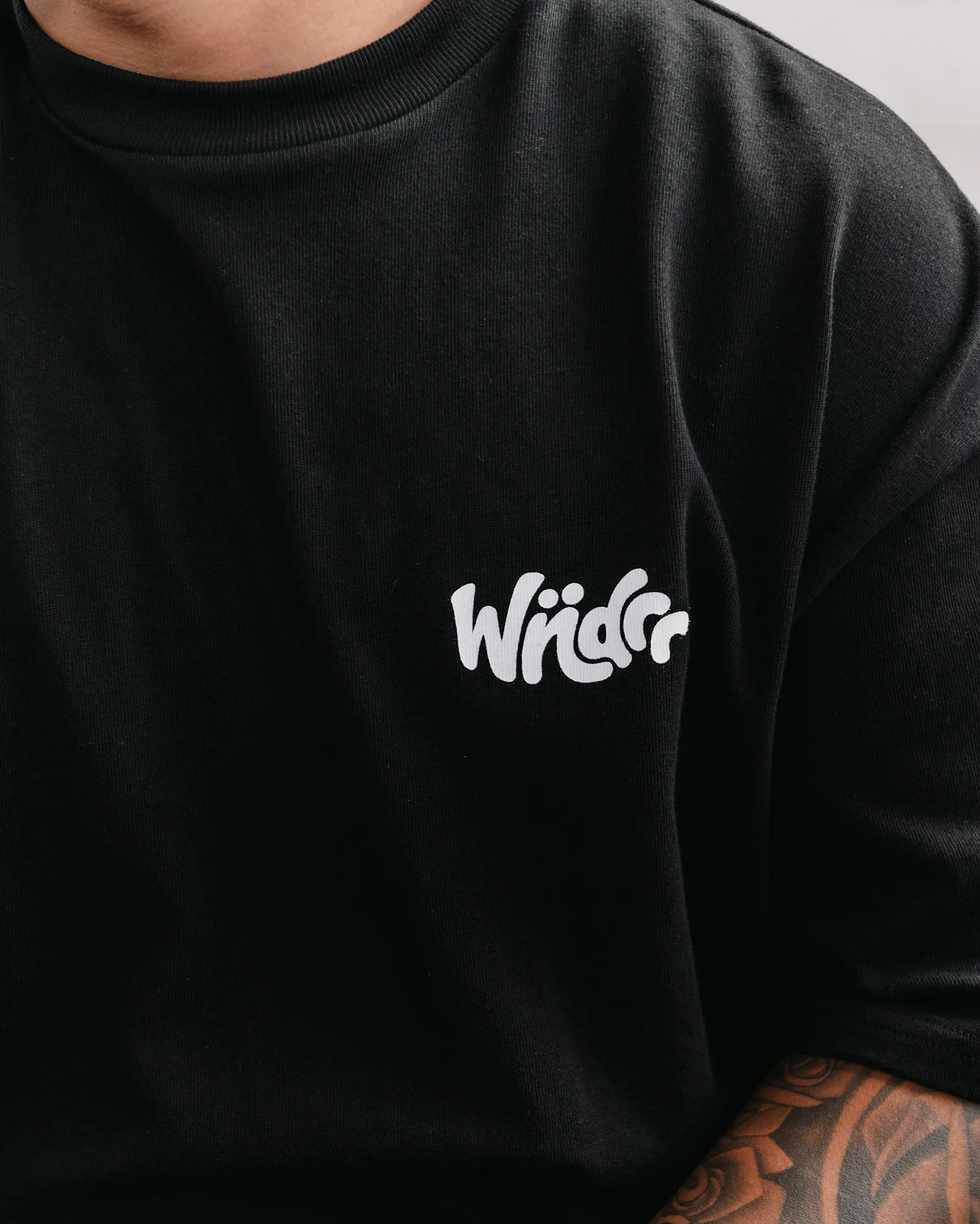 ALL OUT HEAVY WEIGHT TEE - BLACK sold by WNDRR product image thumbnail 4