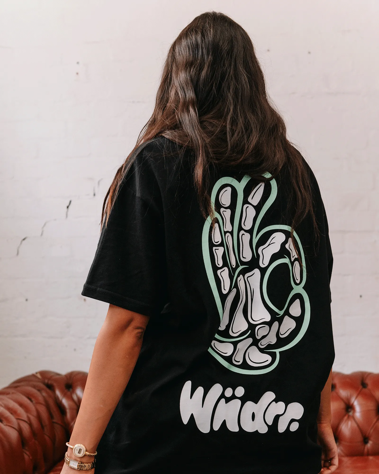 BONES BOX FIT TEE - BLACK sold by WNDRR product image thumbnail 2