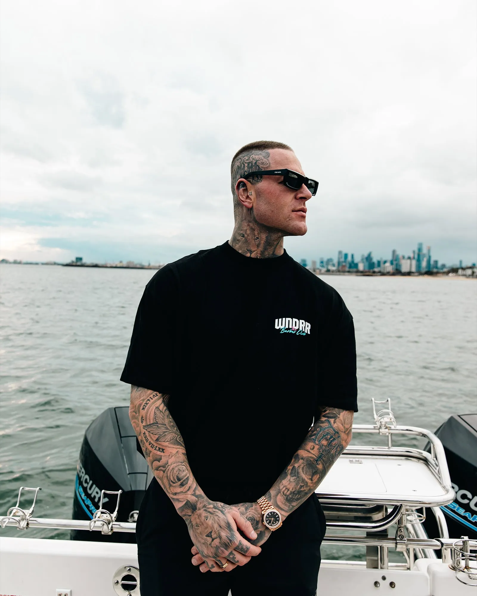 THE BARBER CLUB TEE - BLACK sold by WNDRR product image thumbnail 4
