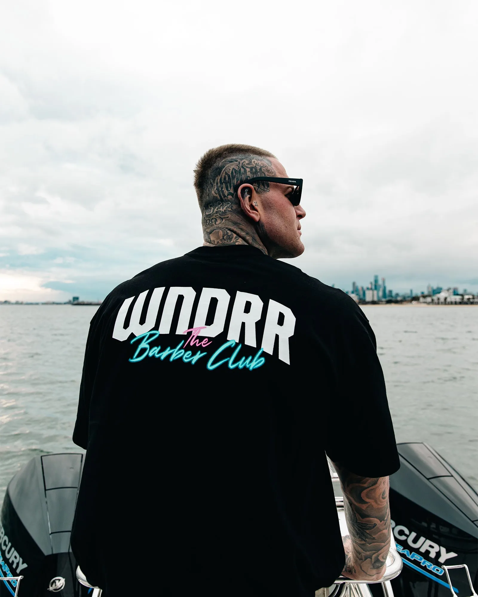 THE BARBER CLUB TEE - BLACK sold by WNDRR product image thumbnail 2