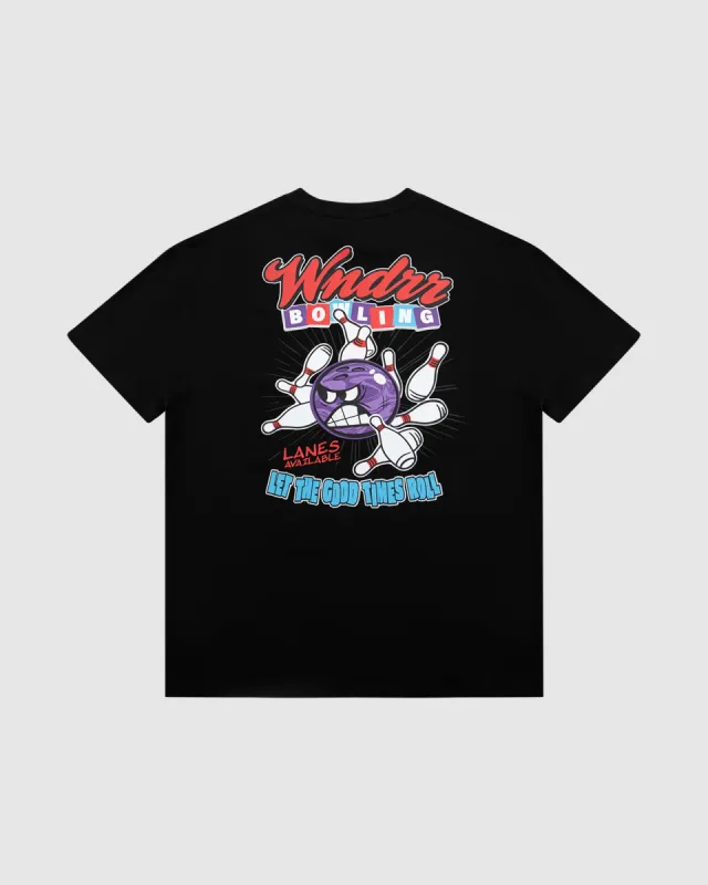 BOWLING BOX FIT TEE - BLACK sold by WNDRR