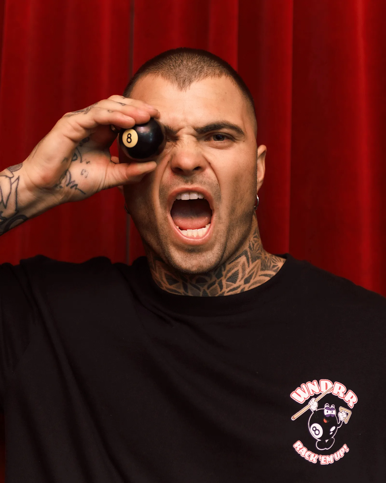 SNOOKER BOX FIT TEE - BLACK sold by WNDRR product image thumbnail 2