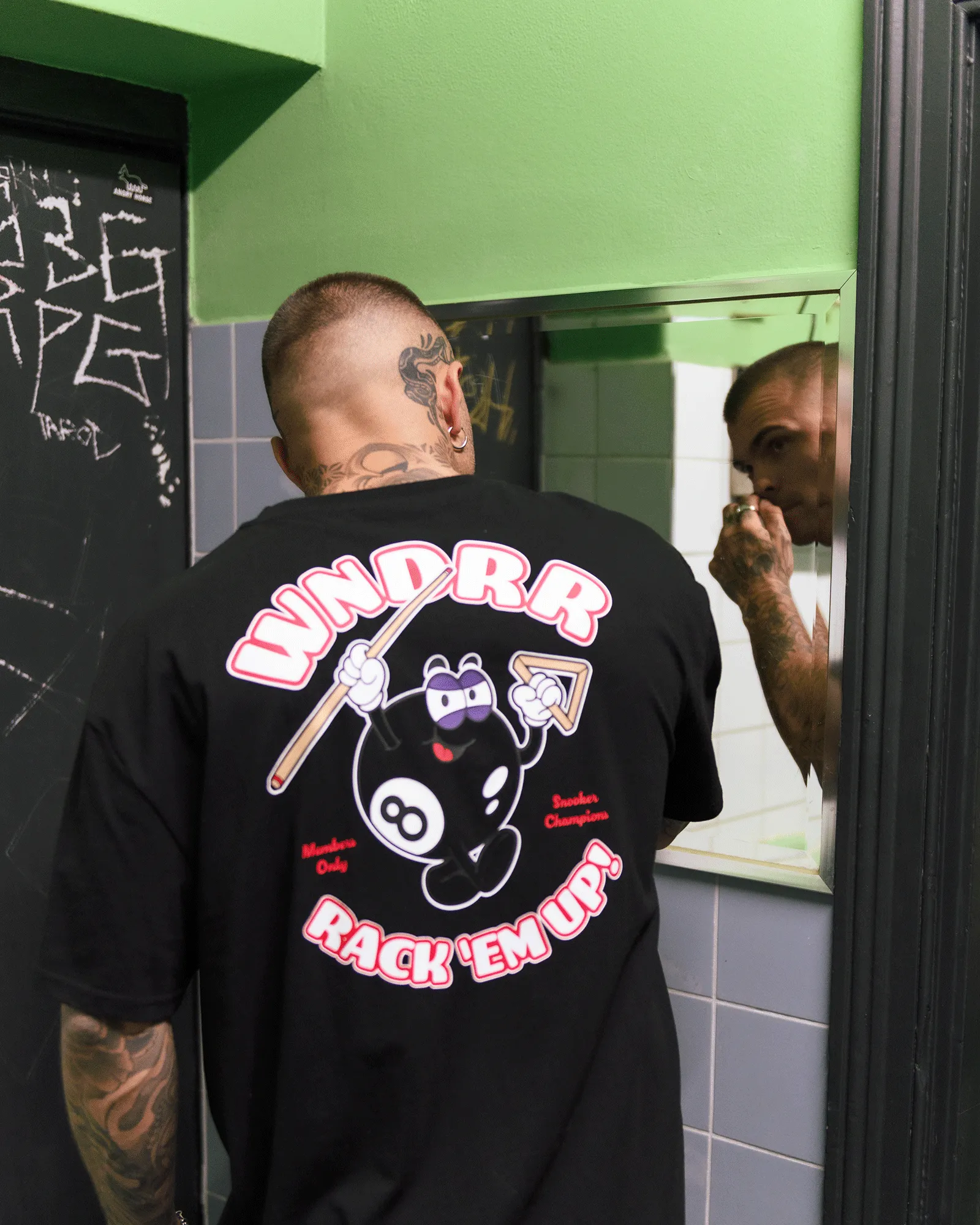 SNOOKER BOX FIT TEE - BLACK sold by WNDRR product image thumbnail 4