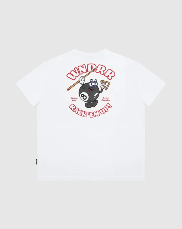 SNOOKER BOX FIT TEE - WHITE sold by WNDRR