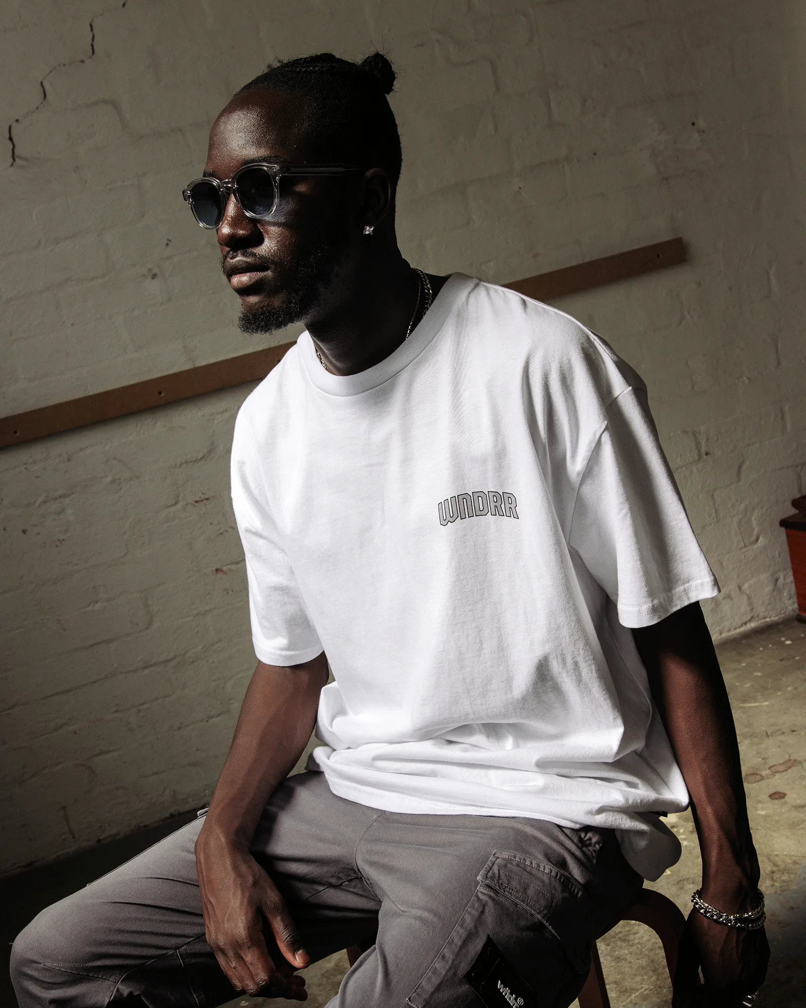 MAJOR BOX FIT TEE - WHITE sold by WNDRR product image thumbnail 4