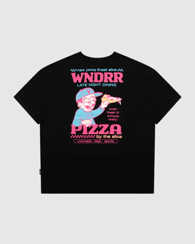 FINEST SLICE BOX FIT TEE - BLACK sold by WNDRR