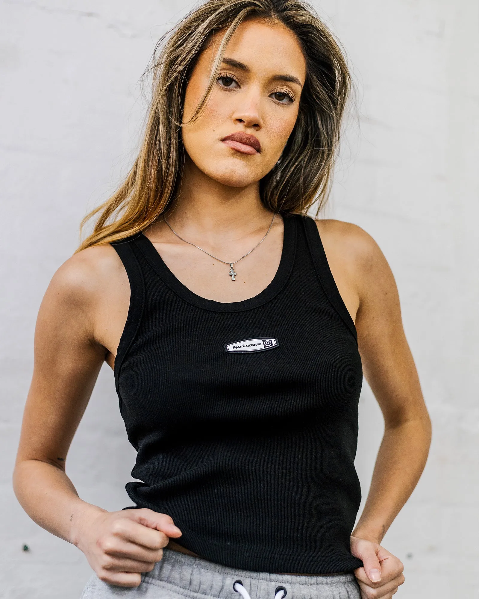 ROTHMAN RIB TANK TOP - BLACK sold by WNDRR product image thumbnail 2