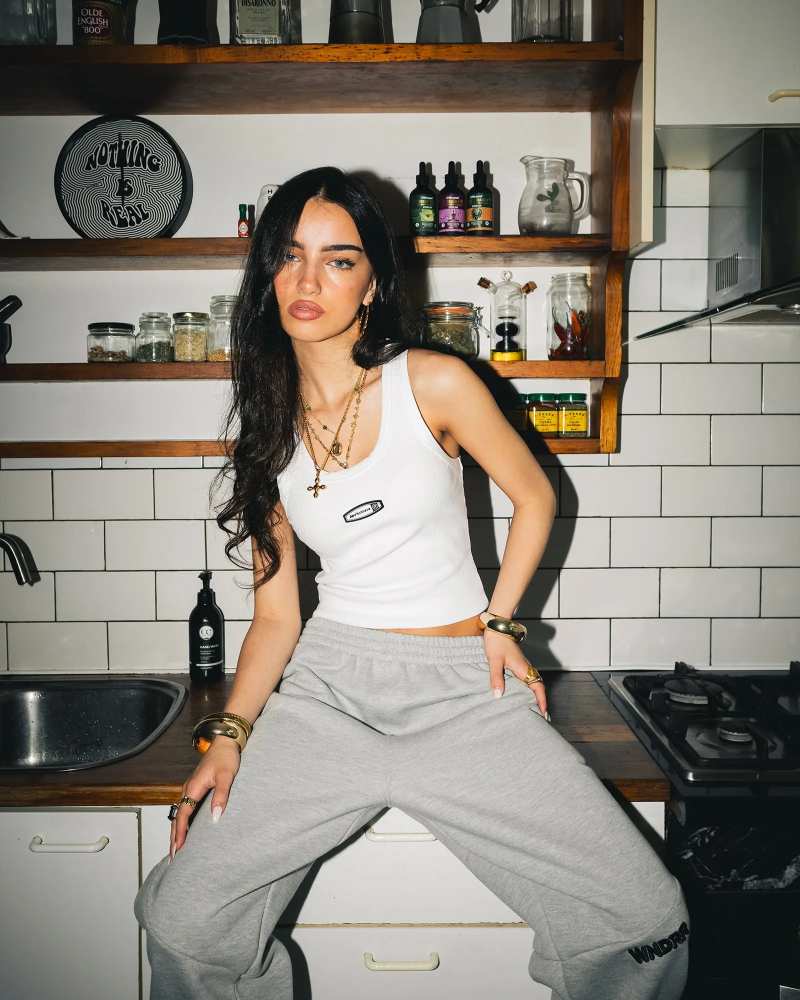 WOMENS ROTHMAN RIB TANK TOP - WHITE sold by WNDRR product image thumbnail 4