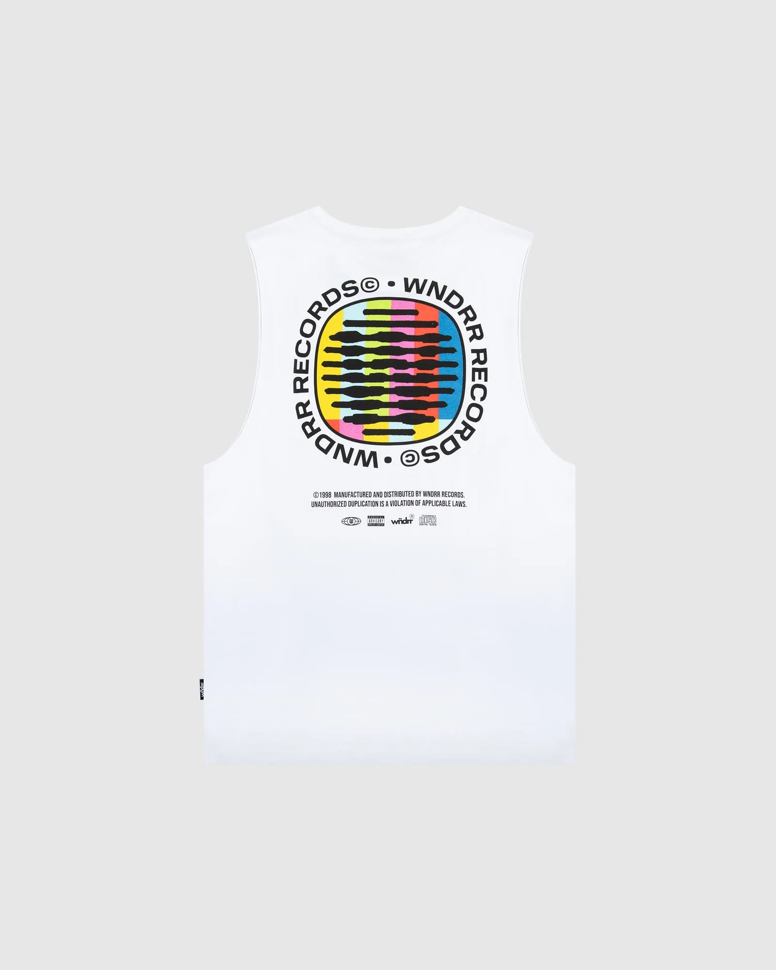 NO SIGNAL MUSCLE TOP - WHITE sold by WNDRR