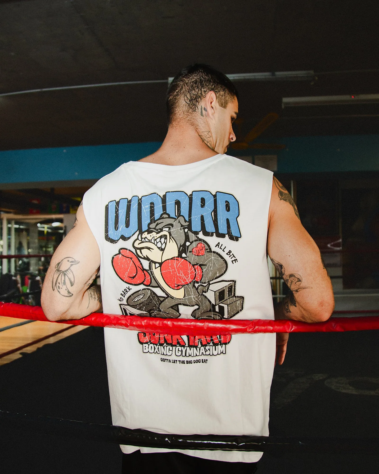 JUNKYARD MUSCLE TOP - WHITE sold by WNDRR product image thumbnail 5
