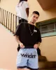 TOP TIER BOX FIT TEE - BLACK sold by WNDRR