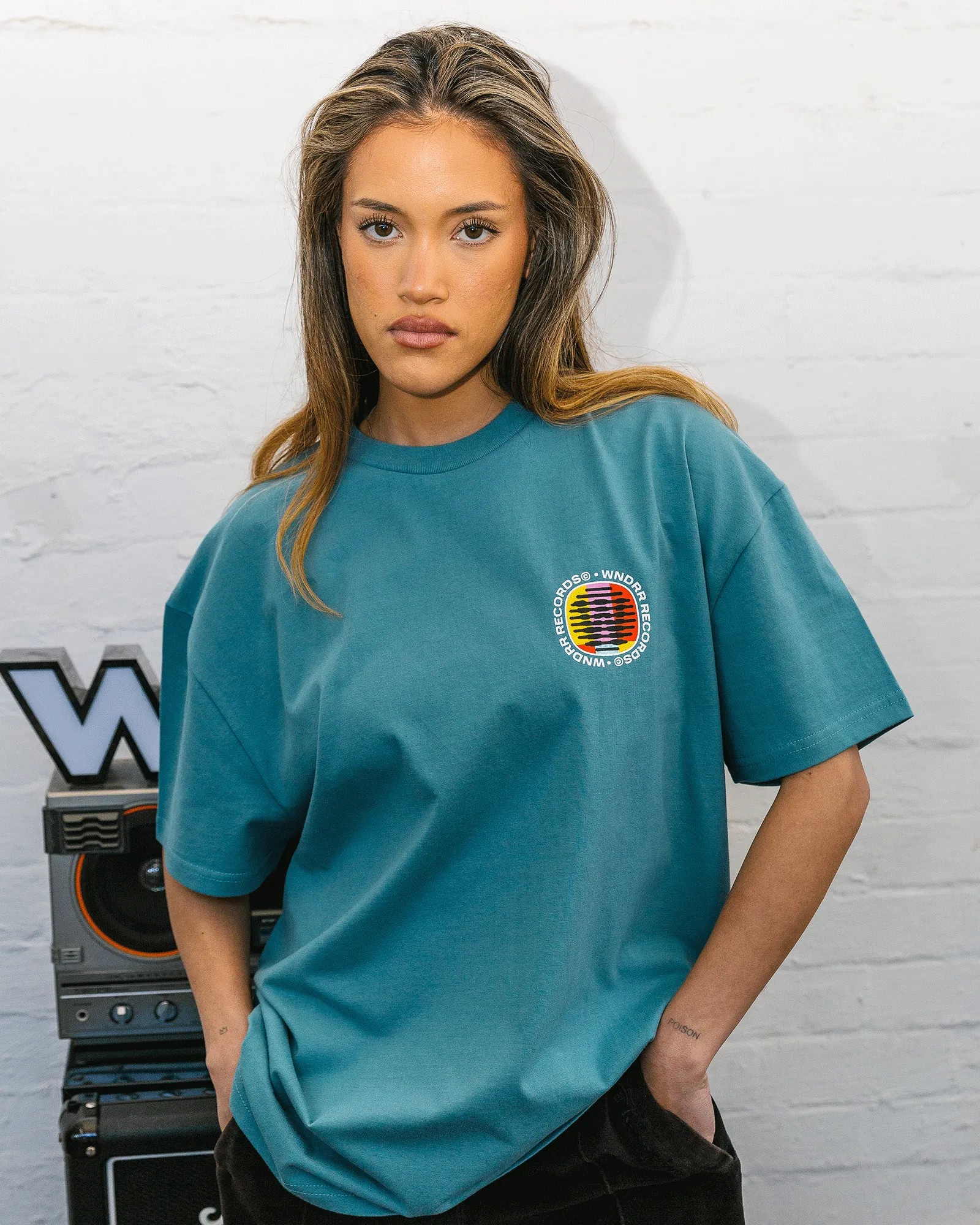 NO SIGNAL BOX FIT TEE - DUSK BLUE sold by WNDRR product image thumbnail 4