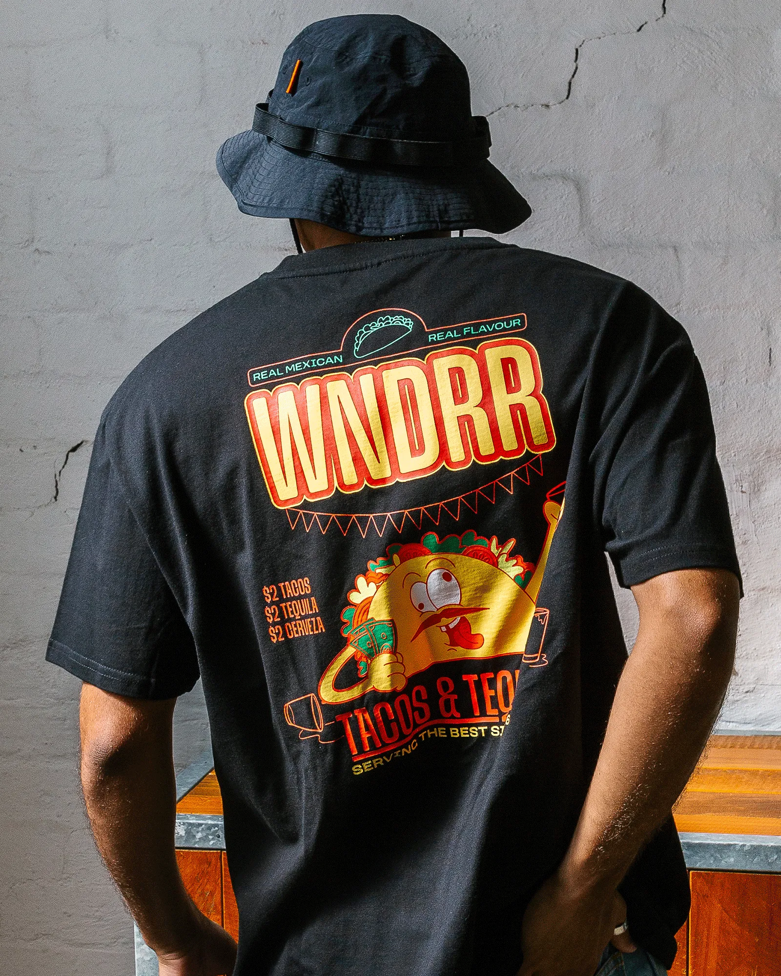 TACO BOX FIT TEE - BLACK sold by WNDRR product image thumbnail 2