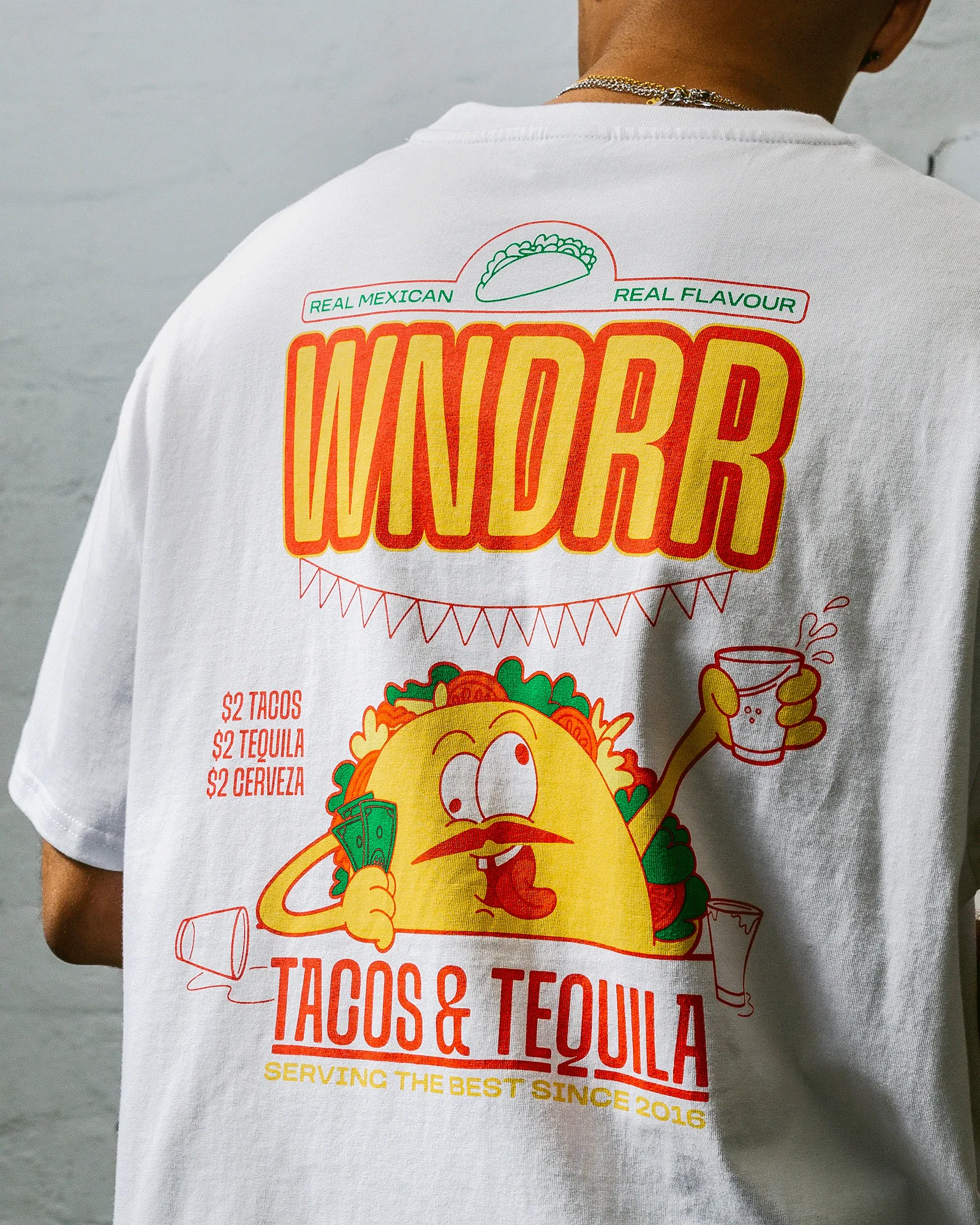 TACO BOX FIT TEE - WHITE sold by WNDRR product image thumbnail 2