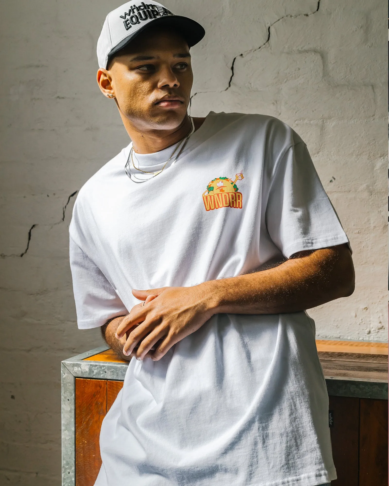 TACO BOX FIT TEE - WHITE sold by WNDRR product image thumbnail 4