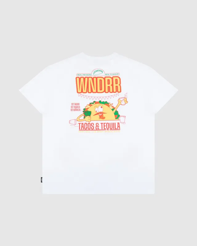 TACO BOX FIT TEE - WHITE sold by WNDRR
